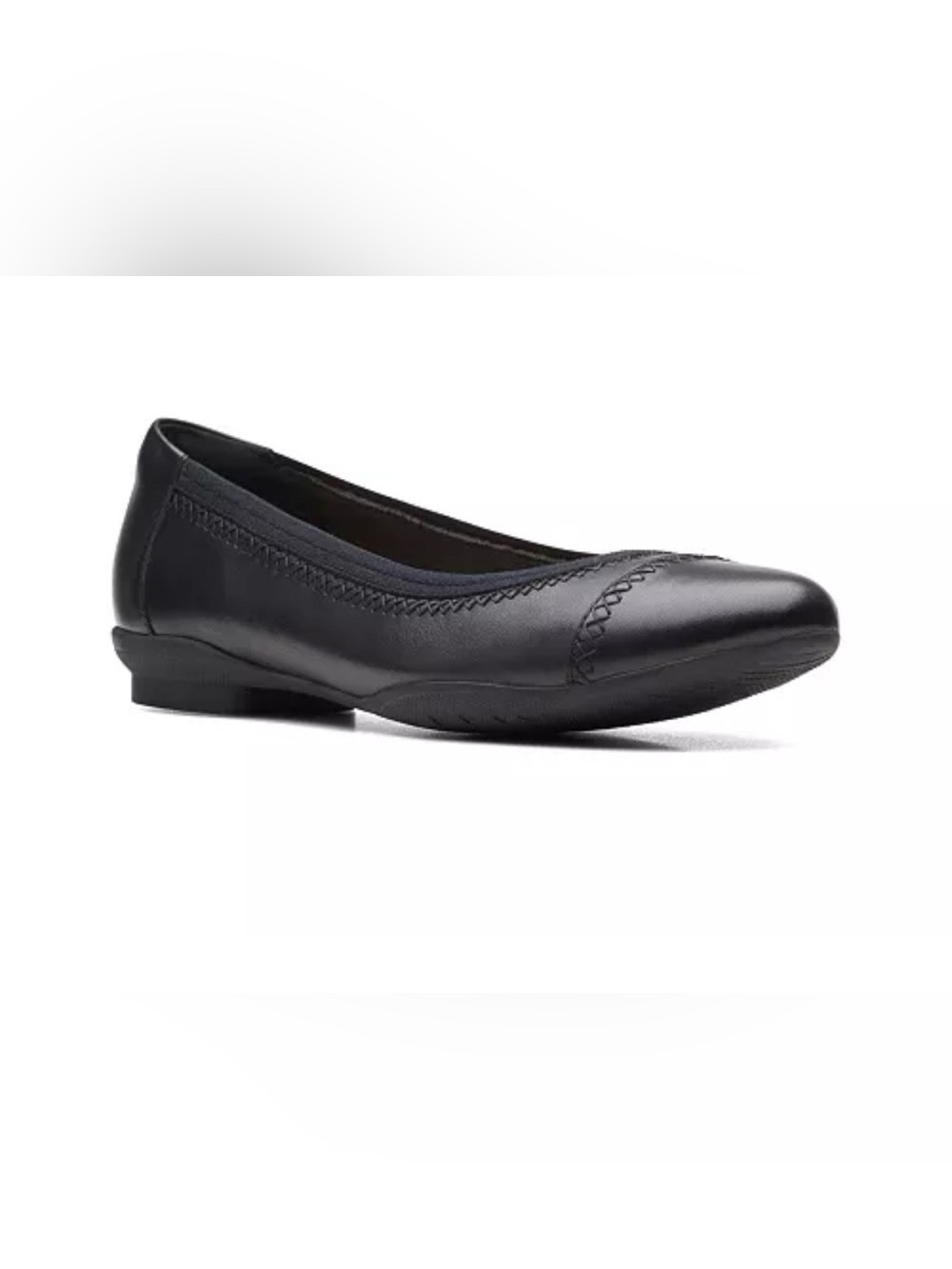 Clark’s Sara Bay Black Leather Ballet Flats NIB size 9
